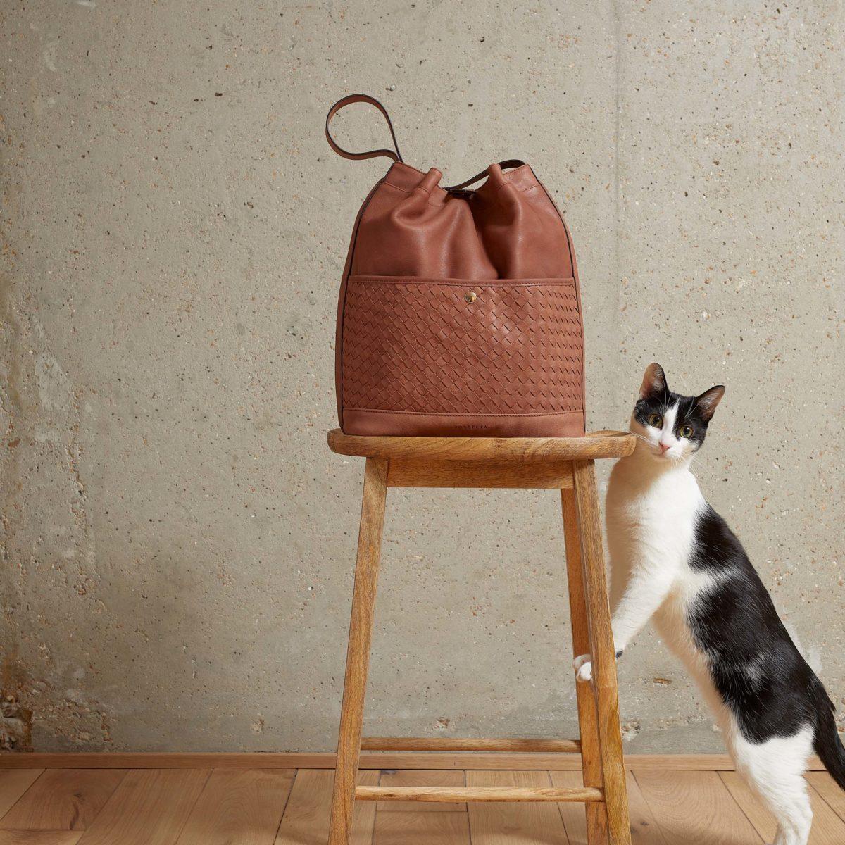 JOSEFINA BACKPACK BROWN Braided - Image 13