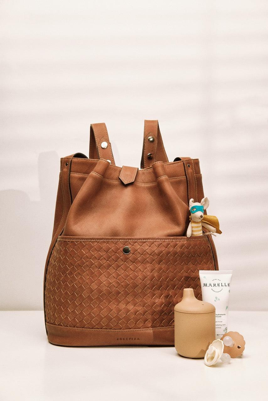 JOSEFINA BACKPACK BROWN Braided - Image 3