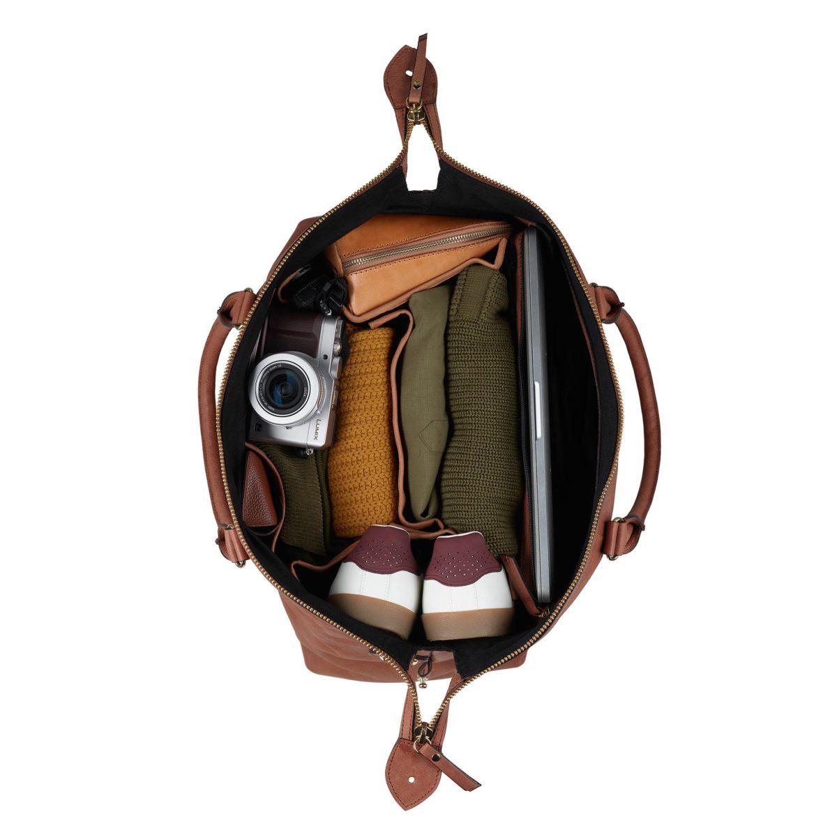 JOSEFINA XL CABIN TRAVEL BAG BROWN - Image 4